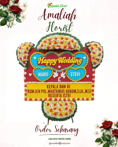 Karangan Papan Bunga Pernikahan di Pesurungan Kidul